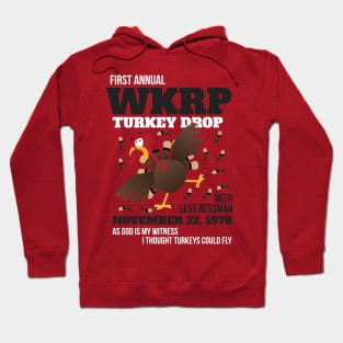 WKRP Thanksgiving Turkey Drop Thanksgiving Turkey Dinner Gift Funny T-Shirt Hoodie